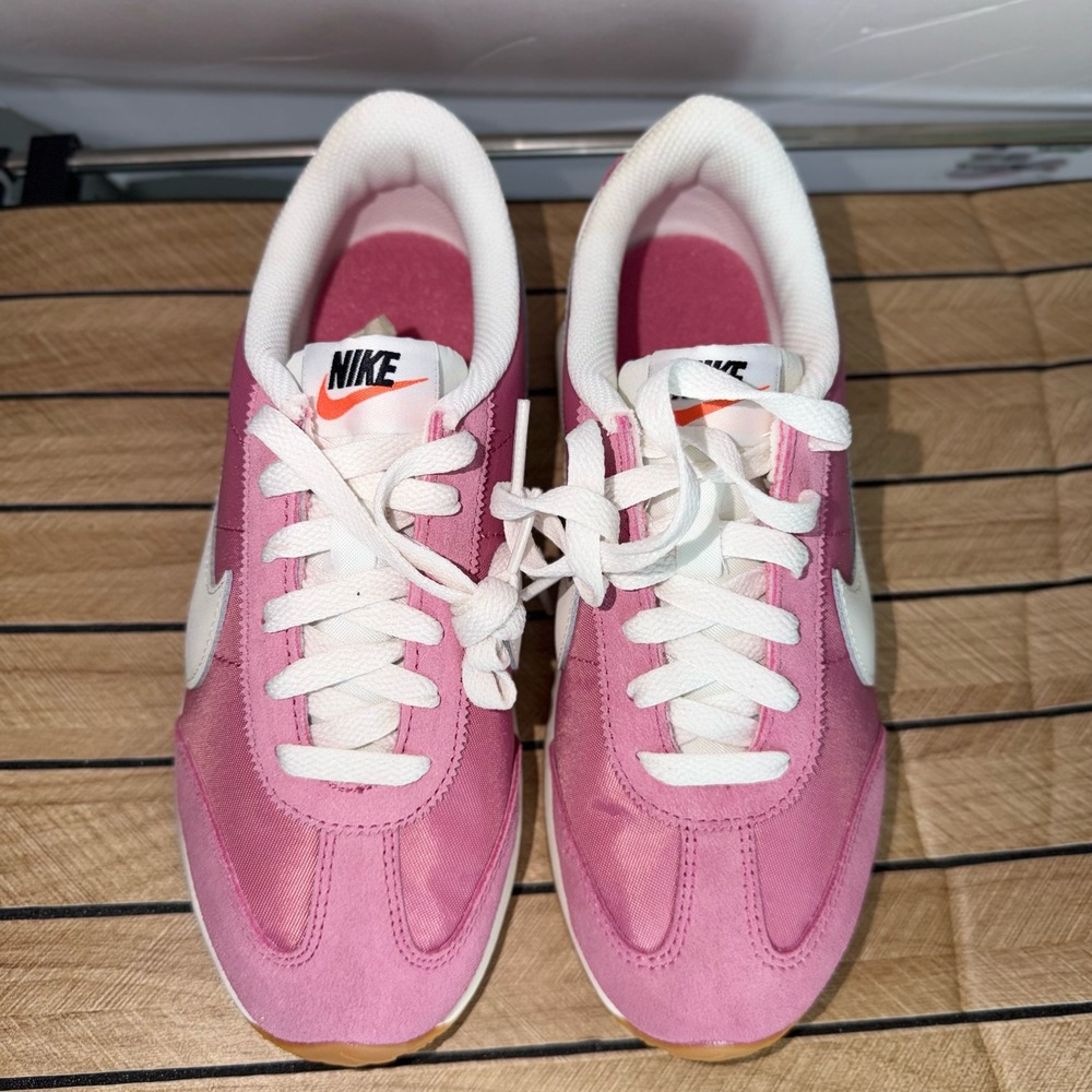 Nike Pacific Womens Sneakers Peony Sail Black HM4771-606 Pink Suede Low Top 6